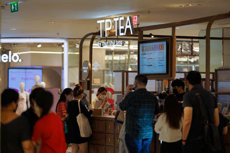 Bangkok, Thailand - 28 Dec 2020, TP TEA by Chun Shui Tang (Taiwan Milk Tea) was launched Retail Shop...