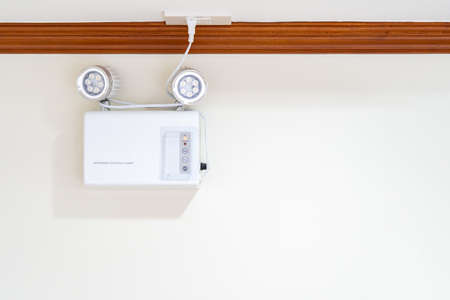 Automatic EMERGENCY LIGHT in hospital is charging and power pluging on the wall that ready to use...