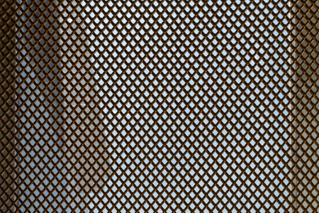 luxury Asia gold grill background with flower pattern in the cross line