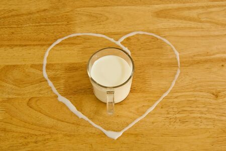 milk in glassの写真素材