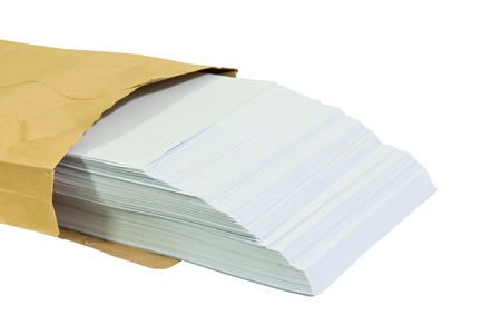 Blank sheets of A4 paper for office use の写真素材