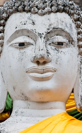 Buddha in temple of Wat Yai Chaimongkol Ayutthayaの写真素材