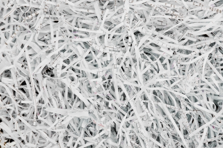 Paper strips from a shredderの写真素材