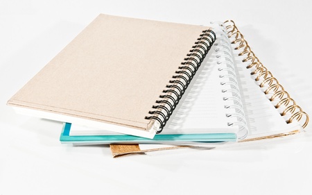 old diary on white backgroundの写真素材
