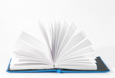 0pen  book on white backgroundの写真素材
