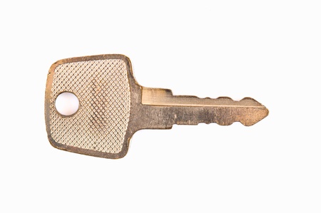 old key  on white backgroundの写真素材