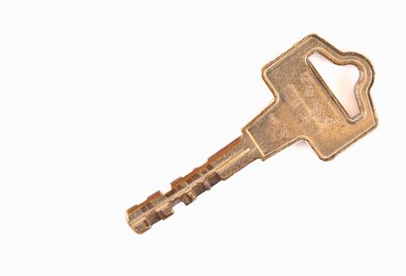 old key  on white backgroundの写真素材