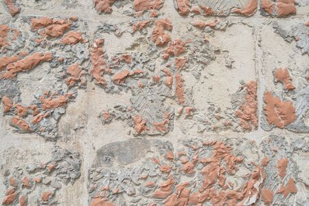 Background of brick wall dismantled