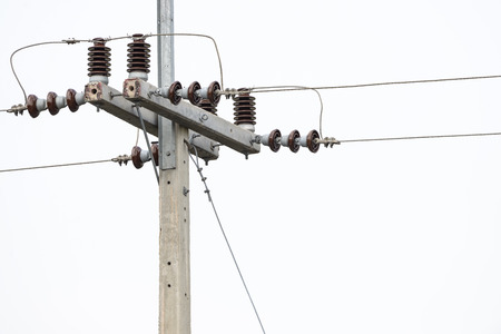 old electricity post and cables