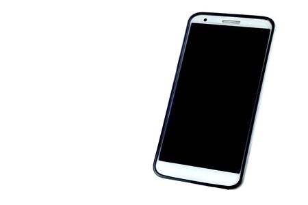 modern touch screen smartphone isolated on white background.の写真素材