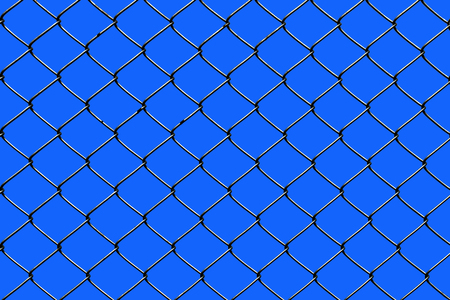 Wired fence on a sky background.の写真素材