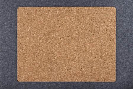 cork mat isolated on gray background, smalll natural shadow underneathの写真素材