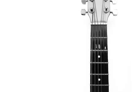 acoustic guitar in black and white vintage styleの写真素材