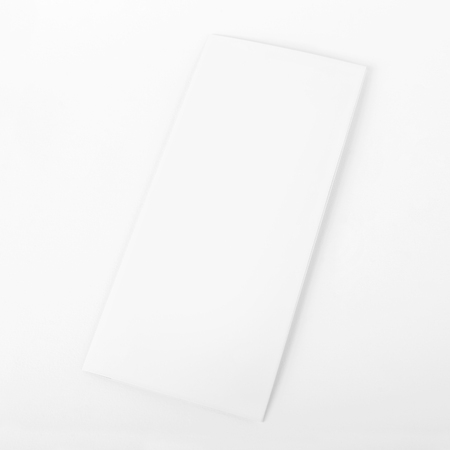 Threefold empty Flyer realistic Template on white backgroundの写真素材