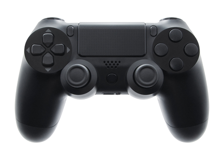 Joystick on white background, isolated close-up
