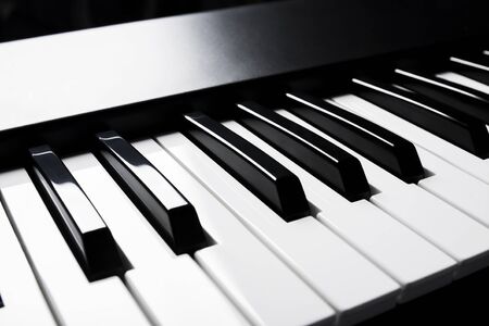 Piano and electronic piano keyboardの写真素材