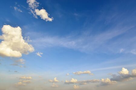 Cloudy blue sky background Beauty of cloud scene - Soft focusの写真素材