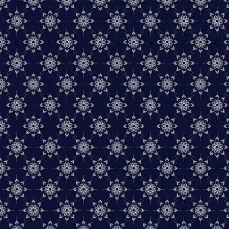 Geometric Ethnic pattern on dark blue ,White stripes and dark blue background.のイラスト素材