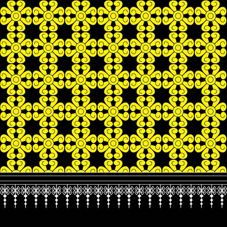 Floral Ethnic pattern design for background or wallpaper.のイラスト素材