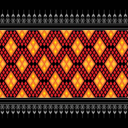 Geometric Ethnic pattern design for background or wallpaper.のイラスト素材