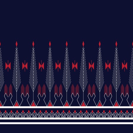 Geometric Ethnic pattern design for background or wallpaper.のイラスト素材