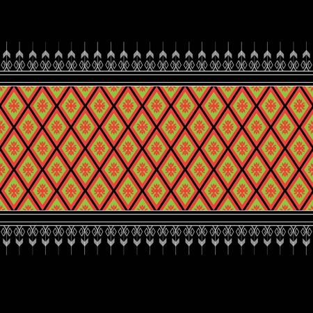 Geometric Ethnic pattern design for background or wallpaper.のイラスト素材