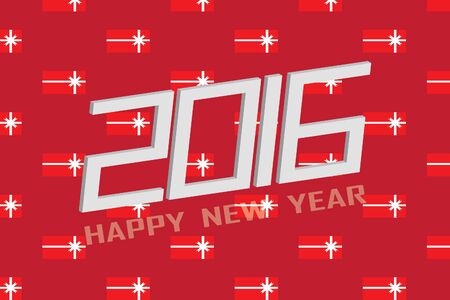 Creative happy new year 2016 design. Vector illustration.