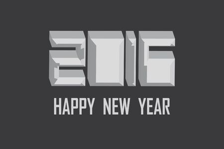 Creative happy new year 2016 design. Vector illustration.