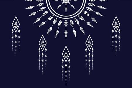 Ethnic pattern. Geometric pattern. Ethnic background pattern, Ethnic wallpaper pattern, Ethnic clothing pattern, Ethnic wrapping pattern.Geometric Ethnic pattern design for background or wallpaper.のイラスト素材