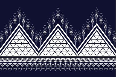 Geometric Ethnic pattern design for background,carpet,wallpaper,clothing,wrapping,Batik,fabric,Vector illustration.embroidery style.のイラスト素材