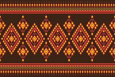 Geometric Ethnic pattern design for background,carpet,wallpaper,clothing,wrapping,Batik,fabric,Vector illustration.embroidery style.のイラスト素材