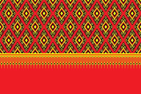 Geometric ethnic pattern traditional Design for background,carpet,wallpaper,clothing,wrapping,Batik,fabric,sarong,Vector illustration embroidery style.のイラスト素材