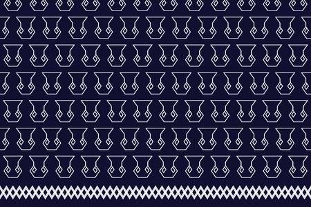 Geometric ethnic pattern traditional Design for background,carpet,wallpaper,clothing,wrapping,Batik,fabric,sarong,Vector illustration embroidery style.のイラスト素材