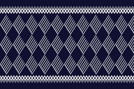 Geometric ethnic pattern traditional Design for background,carpet,wallpaper,clothing,wrapping,Batik,fabric,sarong,Vector illustration embroidery style.のイラスト素材