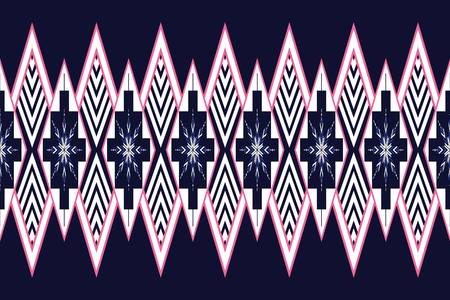 Geometric ethnic pattern traditional Design for background,carpet,wallpaper,clothing,wrapping,Batik,fabric,sarong,Vector illustration embroidery style.のイラスト素材