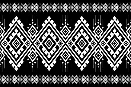 Geometric ethnic pattern traditional Design for background, carpet, wallpaper,clothing,wrapping,Batik,fabric,sarong,Vector illustration embroidery style.のイラスト素材