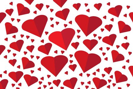 Pattern with red hearts for background,wallpaper,clothing,wrapping,Batik,fabric,Vector illustration...
