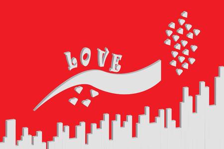 Happy Valentine's Day Greeting Card vector illustrationのイラスト素材