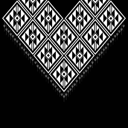 Ethnic Neck Embroidery for fashion and other uses in vector.のイラスト素材