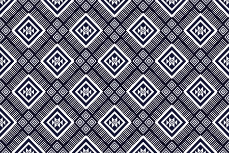 Geometric ethnic pattern traditional Design for background,carpet,wallpaper,clothing,wrapping,Batik,fabric,sarong,Vector illustration embroidery style.のイラスト素材