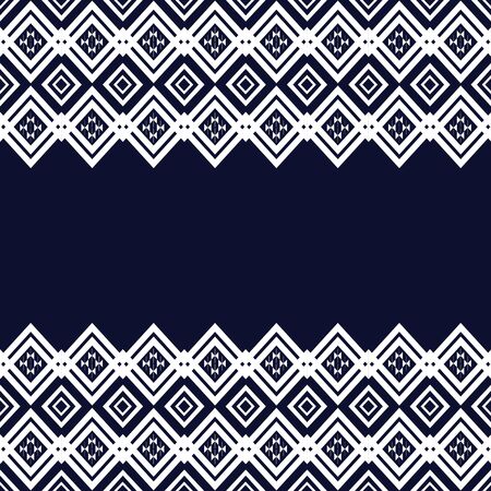 Geometric ethnic pattern traditional Design for background,carpet,wallpaper,clothing,wrapping,Batik,fabric,sarong,Vector illustration embroidery style.のイラスト素材