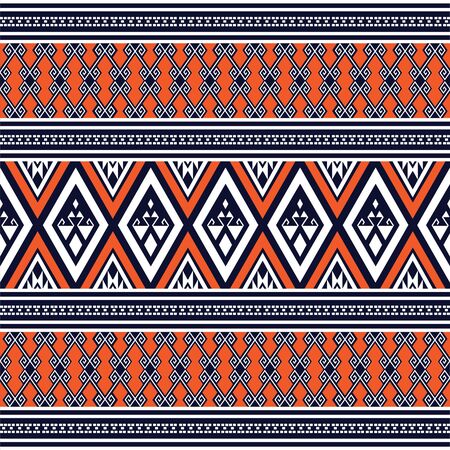 Geometric ethnic pattern traditional Design for background,carpet,wallpaper,clothing,wrapping,Batik,fabric,sarong,Vector illustration embroidery style.のイラスト素材