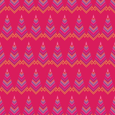Geometric ethnic pattern traditional Design for background,carpet,wallpaper,clothing,wrapping,Batik,fabric,sarong,Vector illustration embroidery style.のイラスト素材