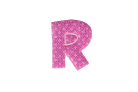 Alphabet R Isolated on White Backgroundの写真素材