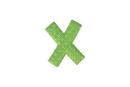 Alphabet X Isolated on White Backgroundの写真素材