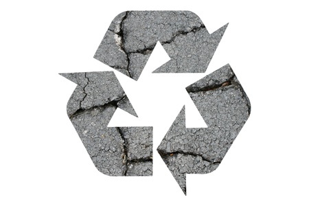 Recycled Symbol on White Backgroundの写真素材