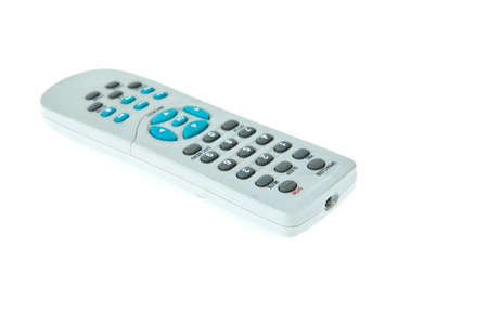 Old TV Remote Control with dust isolated on white backgroundの写真素材