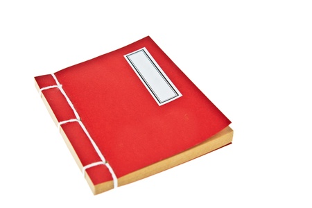 Red book isolated on white background