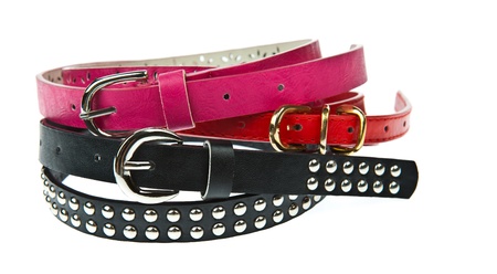 Colorful women style belt isolated on white background