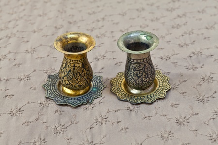 Golden and Sliver Vaseの写真素材